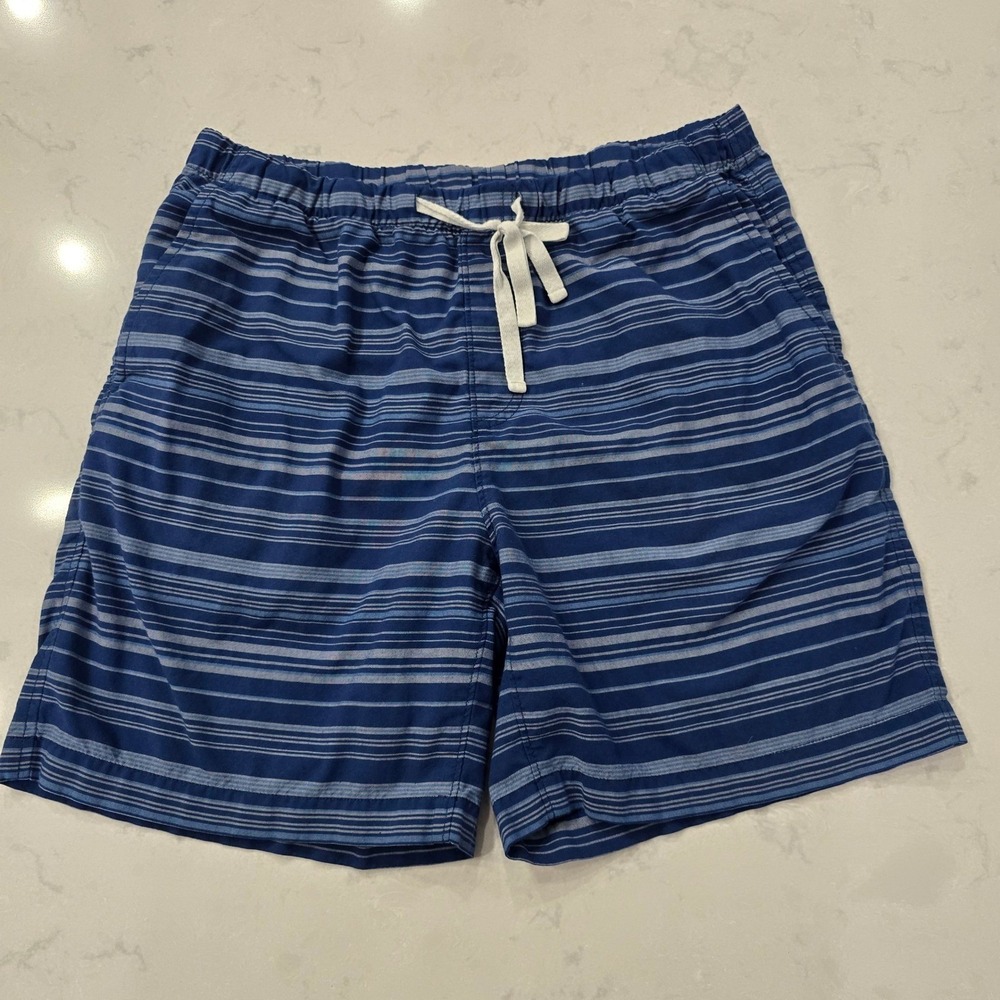 Southern Tide Mens Blue Striped Lounge Shorts Elastic Waist Drawstring Size M
